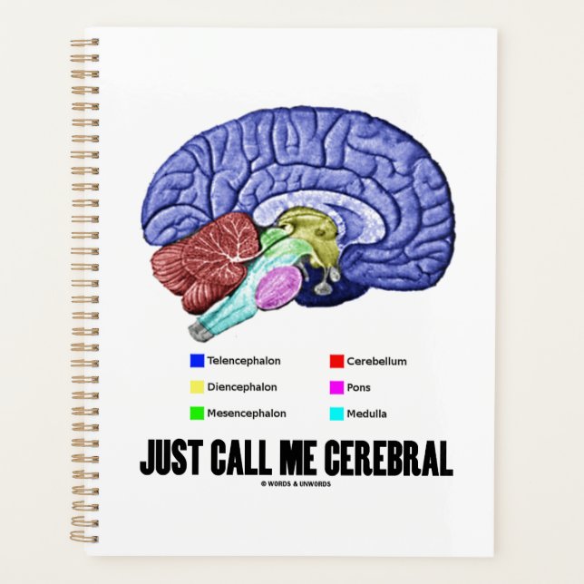 Agenda Me Chame de Humor com Anatomia Cerebral (Frente)