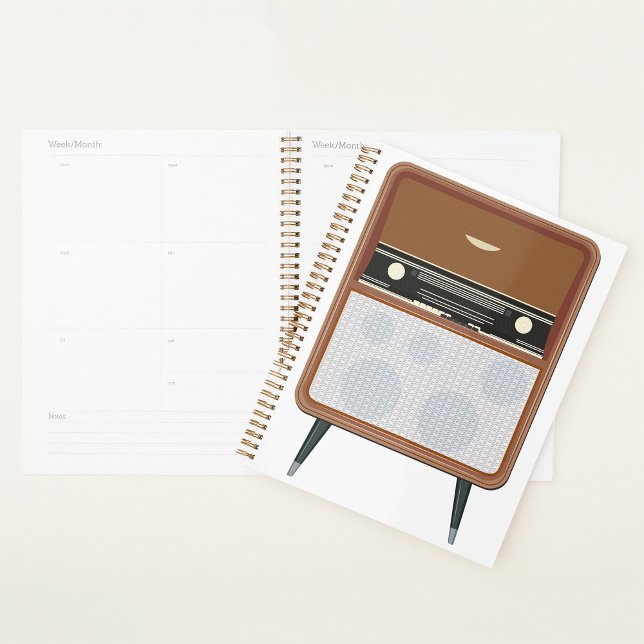 Agenda Meio século Vintage Radio Retro Music Lover (Criador carregado)
