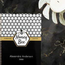 Agenda Mel Moderno Abelha Apiária Amarelo Negro