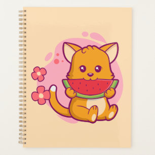 Agenda Melancia Gato-Gato-Gato Kawaii