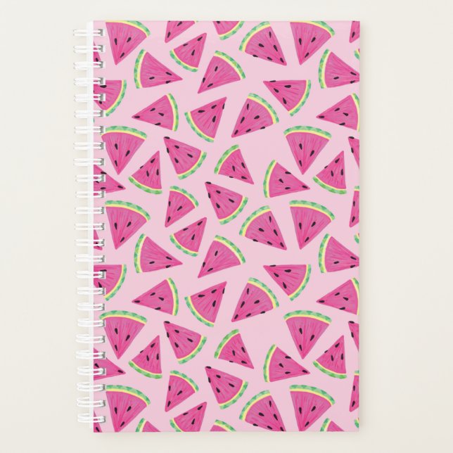 Agenda Melancia Rosa Fruta Padrão de Verão (Frente)