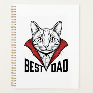 Agenda Melhor Design de Gravação Vintage de Gato Vampiro 