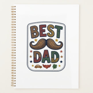 Agenda Melhor Design de Pai Bigode Vintage Vector Pai_1