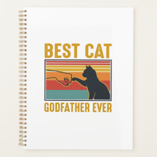 Agenda Melhor Deus Pai de Gatos Vintage Design de Vetor d