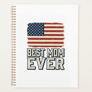 Agenda Melhor Mãe de Todos os Tempos Camisa Vintage Ameri