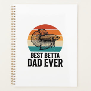 Agenda Melhor Pai Betta de Todos os Tempos Design de Peix