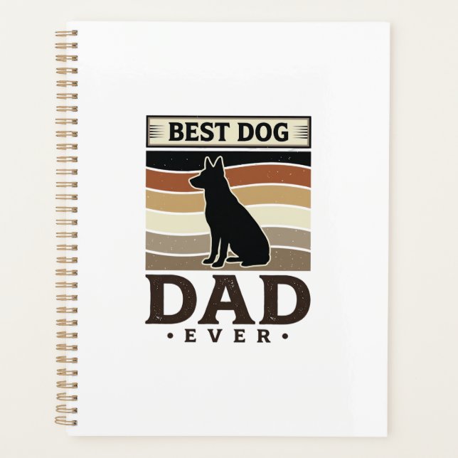 Agenda Melhor Pai de Cachorro de Todos os Tempos Design d (Frente)