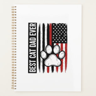 Agenda Melhor Pai de Gato Patriota Desenho de Bandeira de