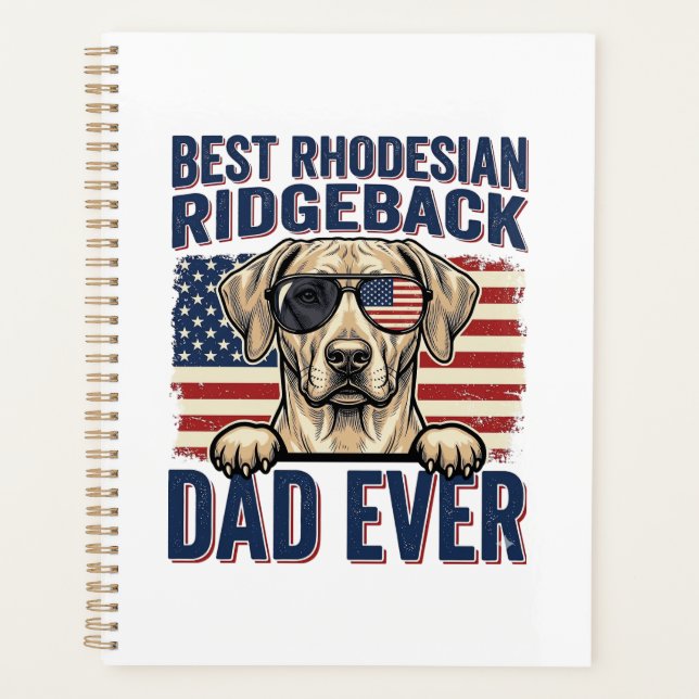 Agenda Melhor Pai de Rhodesian Ridgeback de Todos os Temp (Frente)