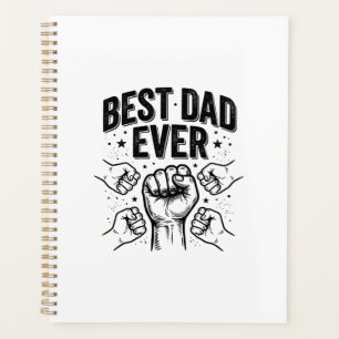 Agenda Melhor Pai de Todos os Tempos Punho Cerrado Camisa