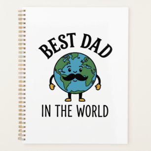 Agenda Melhor Pai do Mundo Terra Bigode Camisa Design_
