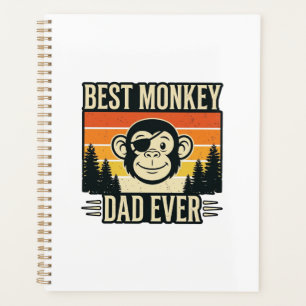 Agenda Melhor Pai Macaco de Todos os Tempos Camisa Vintag