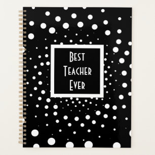 Agenda Melhor Professora Preta E Branca Apreciação De Sem