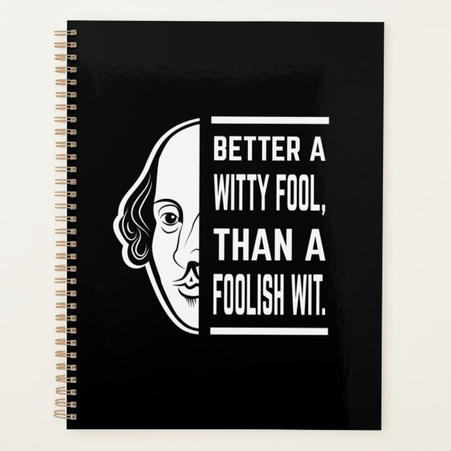 Agenda Melhor uma citação de Shakespeare Tespian Testemun (Frente)