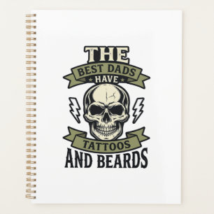 Agenda Melhores Pais Têm Tatuagens e Barbas Camisa Caveir