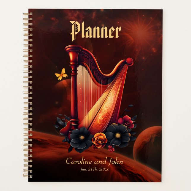 Agenda Melodia cósmica, a magia da harpa (Frente)