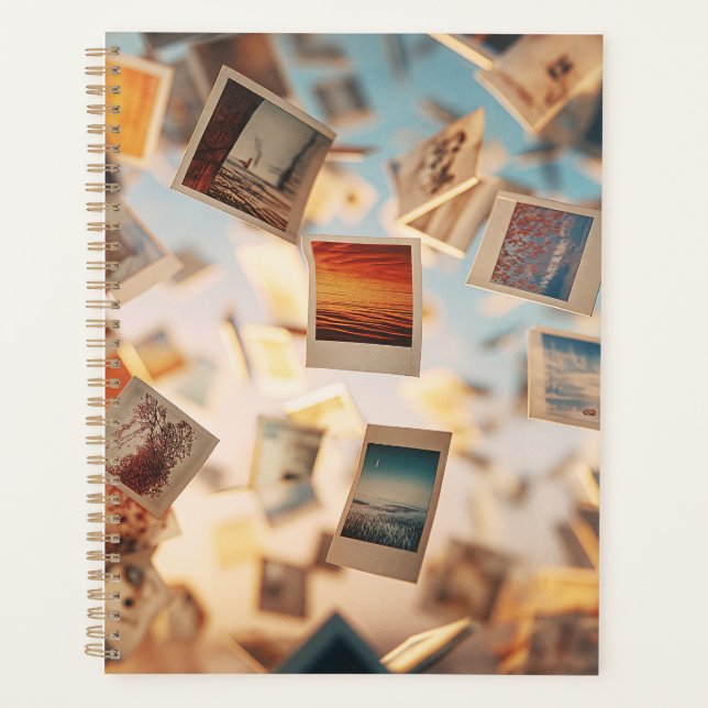 Agenda Memórias Flutuantes de Polaroid (Frente)