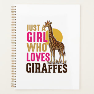 Agenda Menina Que Ama Girafas Camisa Vintage de Girafa De