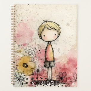 Agenda Menino Caprichoso Aquarela com Acentos Florais (2)