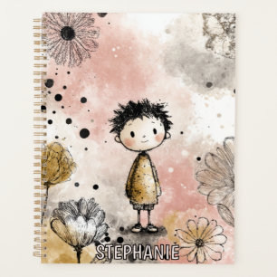 Agenda Menino Caprichoso Aquarela com Acentos Florais (3)