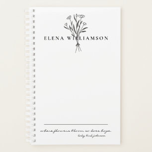 Agenda Mensagem de Esperança de Flores Botânicas Personal