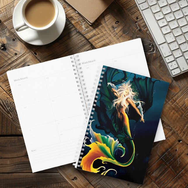 Agenda Mermaid Dragon Fantasy Blue (Criador carregado)
