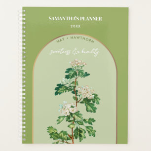 Agenda Mês Personalizado de Flor de Nascimento Maio Hawth