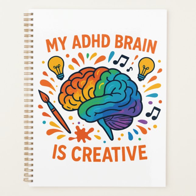 Agenda Meu cérebro de ADHD é criativo - orgulho neurodive (Frente)