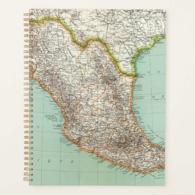 Agenda México - Mapa do México (Frente)