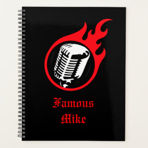 Agenda Microfone de Flaming Personalizado