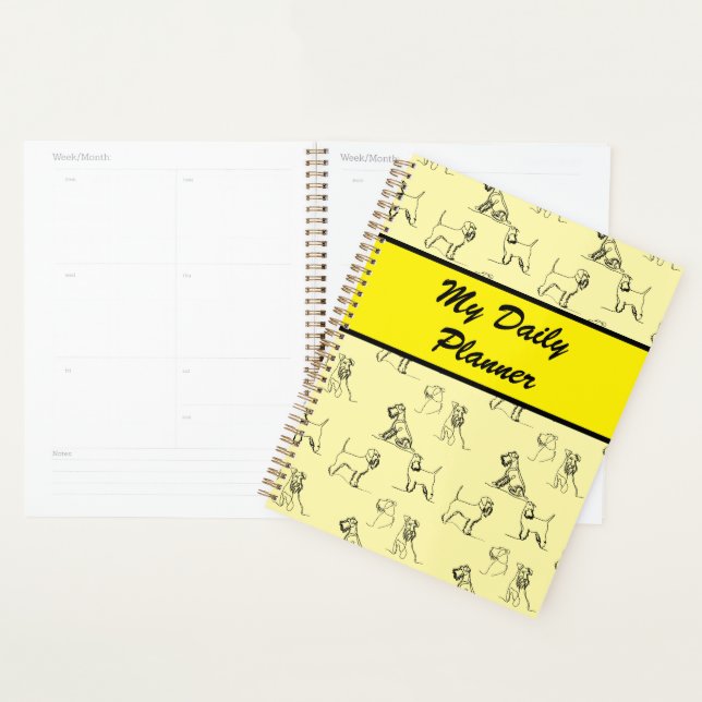 Agenda Miniature Schnauzer Amarelo (Exibição)