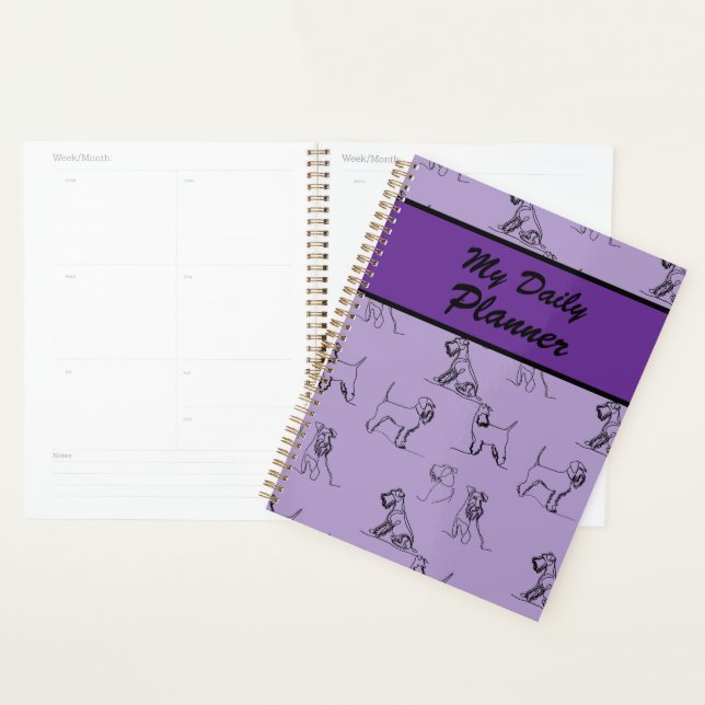 Agenda Miniature Schnauzer Lavanda (Exibição)