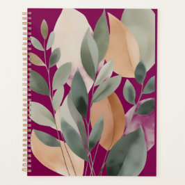 Agenda Minimal Botanical Leaf Pattern