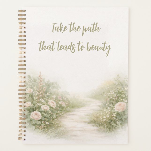 Agenda Minimal Garden Path Inspirational Planner (Frente)