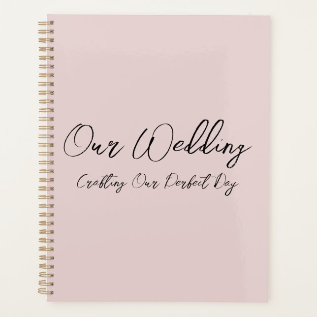 Agenda Minimalist Dusty Pink Wedding (Frente)