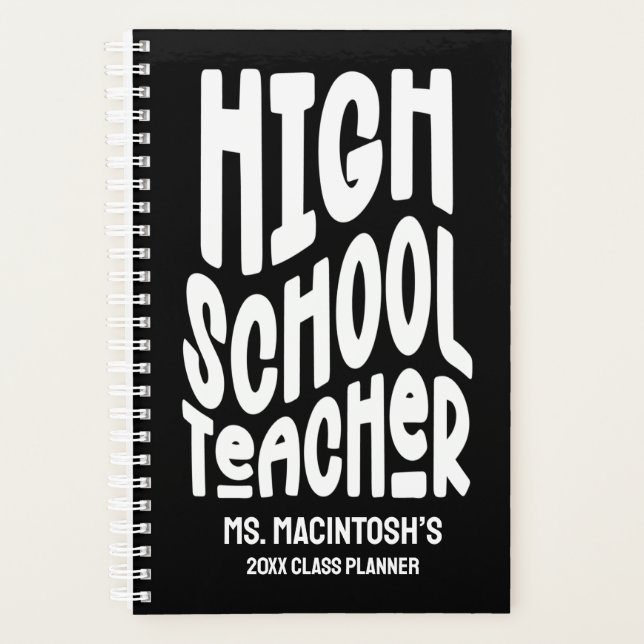 Agenda Minimalist High School Teacher Class Planner (Frente)