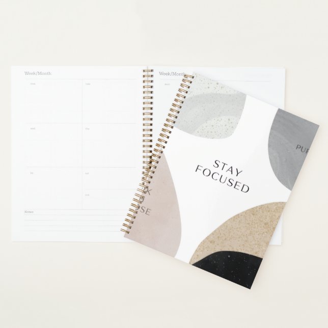 Agenda Minimalist Inspirational Binder | Modern Neutral O (Exibição)