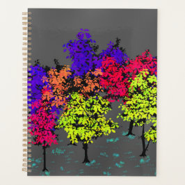 Agenda Minimalist Pops of Color Trees Planner