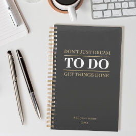 Agenda Minimalist Simple Charcoal Gray To Do