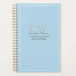 Agenda Minimalista azul profissional