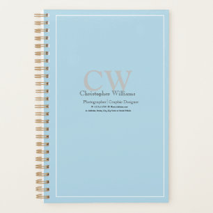 Agenda Minimalista azul profissional