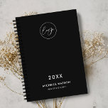 Agenda Mínimo Logotipo preto para empresas Corporate 2025<br><div class="desc">Mantenha-se organizado e em marca com um planejador personalizado com este design de Planejador do Logotipo Preto Minimalista 2025. Design totalmente editável com espaço para o logotipo, nome e texto personalizado da sua empresa. Diário simples, mas elegante, planejador para ajudá-lo a se manter organizado. Use-o para você mesmo ou como...</div>