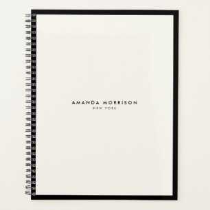 Agenda Mínimo Luxury Boutique Black/Ivory Nomeação