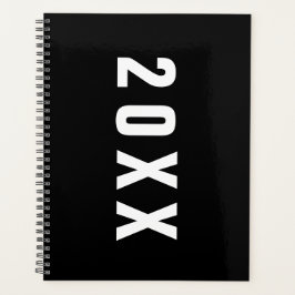 Agenda Mínimo Monocromático Negro Masculino