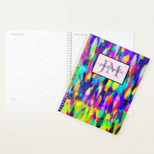 Agenda Mistura abstrata brilhante personalizada