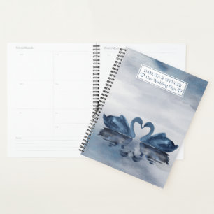 Agenda Mistura Reflexões Casamento de Dusty Blue Swan