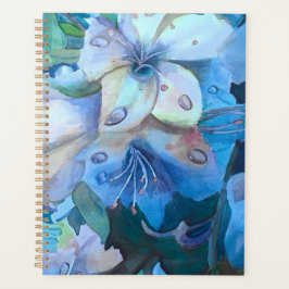 Agenda Misty Blue Azaleas em Watercolor