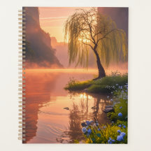 Misty Sunrise em um Lago Tranquilo