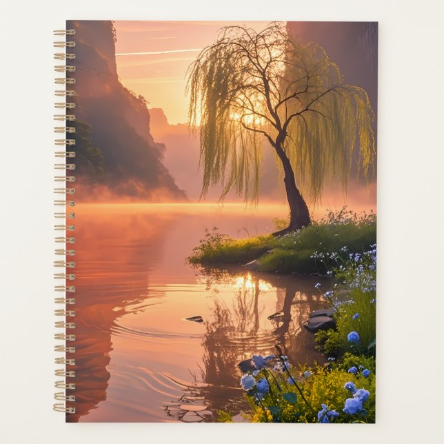 Agenda Misty Sunrise em um Lago Tranquilo (Frente)