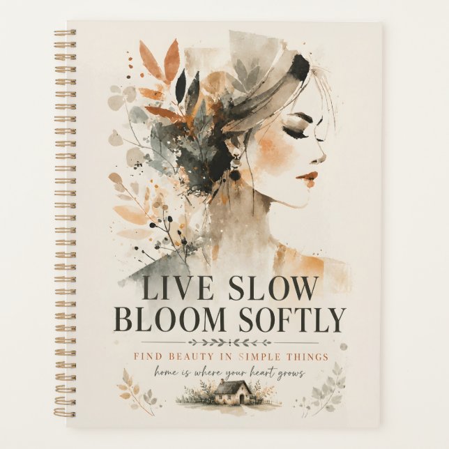 Agenda Moda Botânica Elegante (Frente)